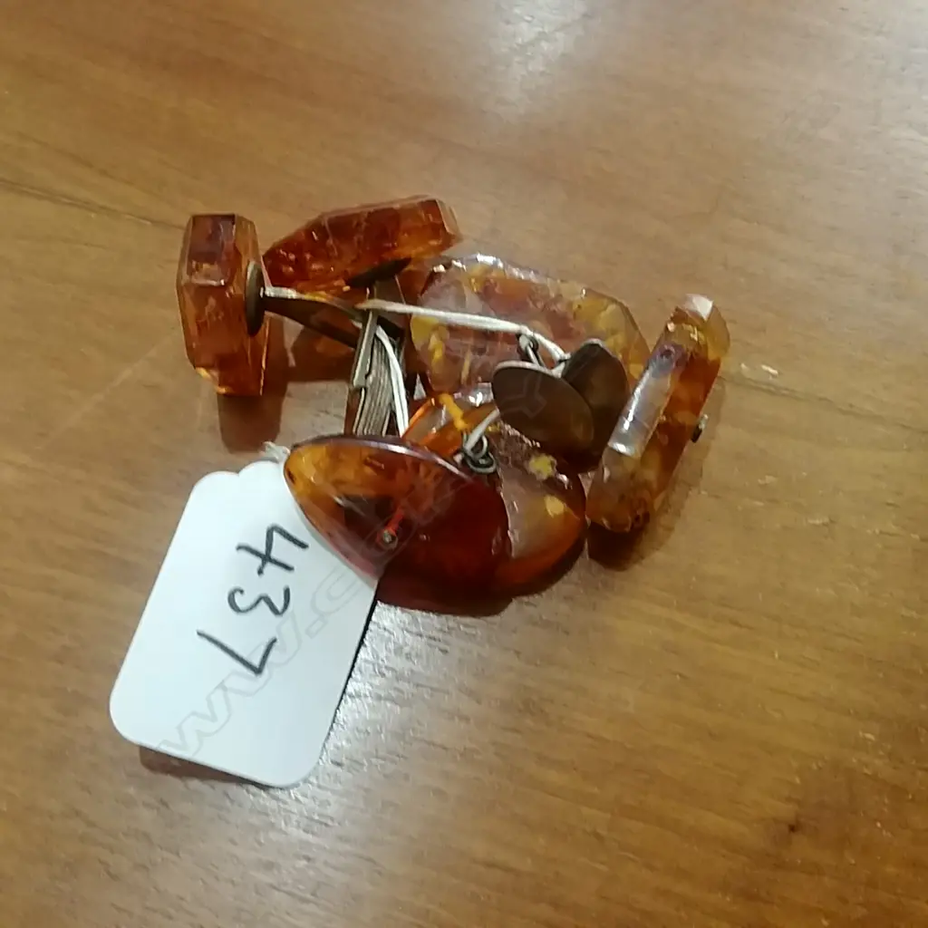 3 PRS AMBER CUFFLINKS Image 1++