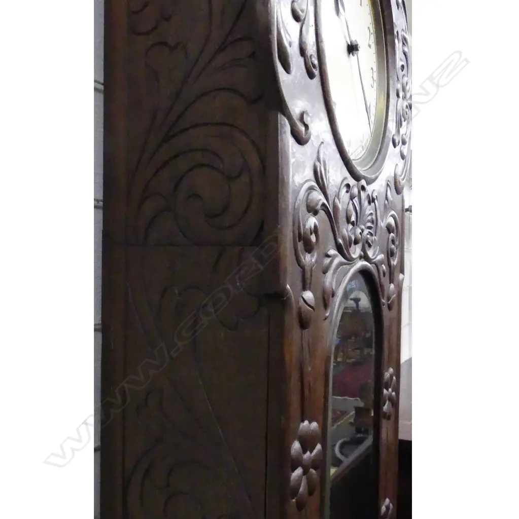 A 1930s antique style carved long case clock Image 1++