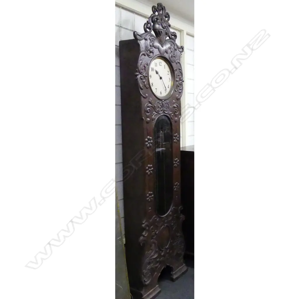 A 1930s antique style carved long case clock Image 1++