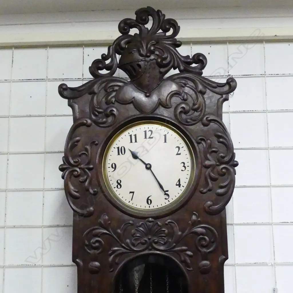 A 1930s antique style carved long case clock Image 1++