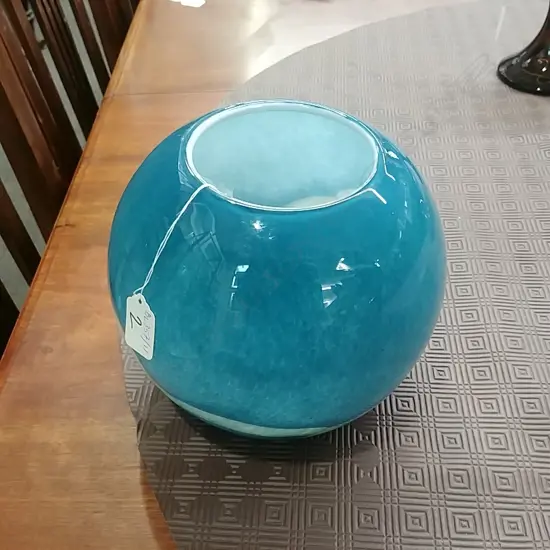 BLUE GLASS VASE