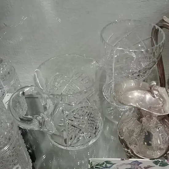 CRYSTAL JUG & CELERY VASE