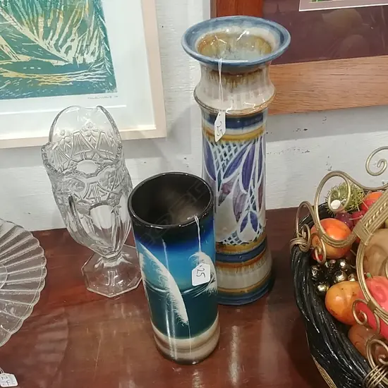 2 POTTERY VASES