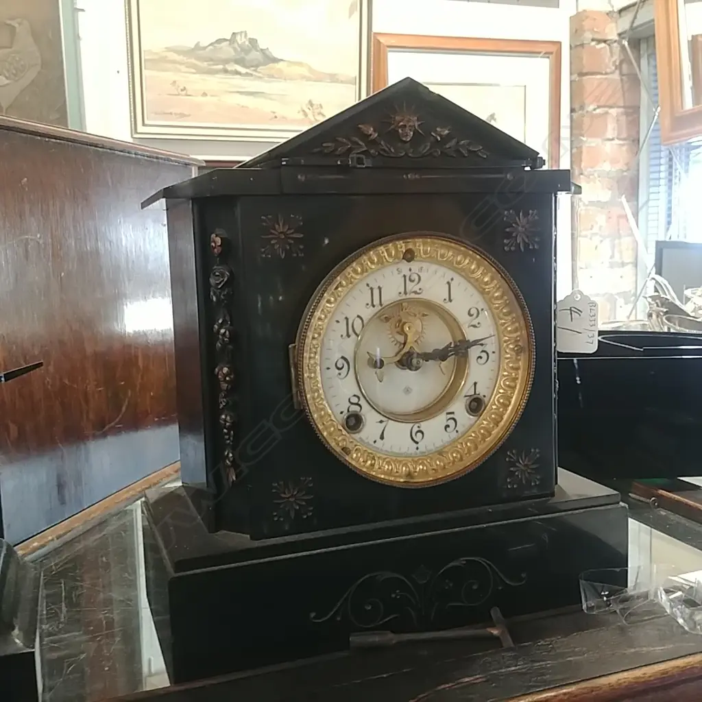 SLATE MANTLE CLOCK Image 1++