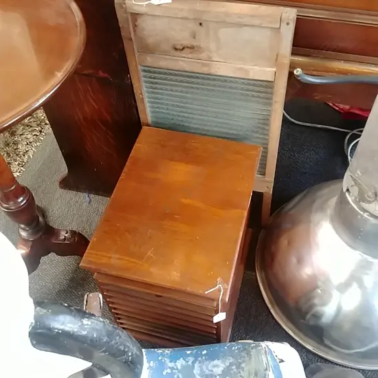 WASH BOARD &SMALL FILE CABINET