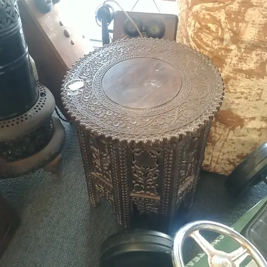 CARVED FOLDING TABLE