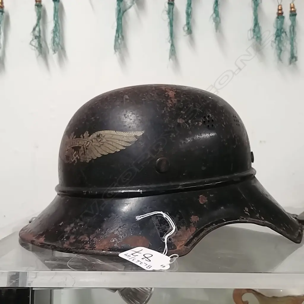 NAZI AIR RAID DEFENCE HELMET Image 1++