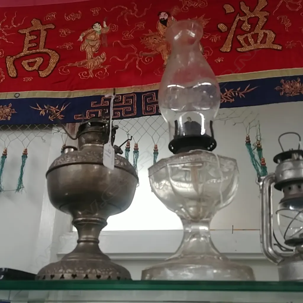 MILLER KERO LAMP NO SHADE & ANOTHER Image 1++