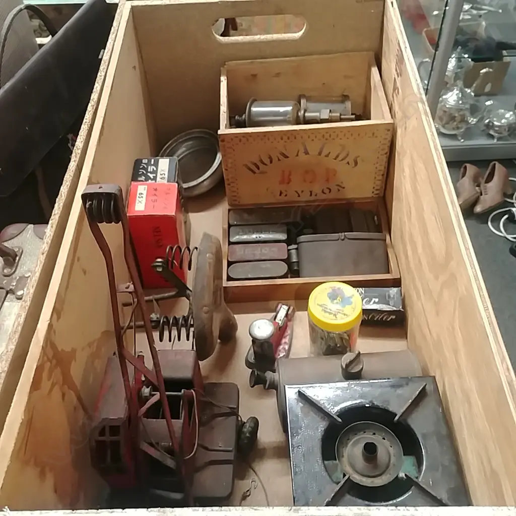 BOX PLUGS TIN TOY BIKE SEAT ETC Image 1++