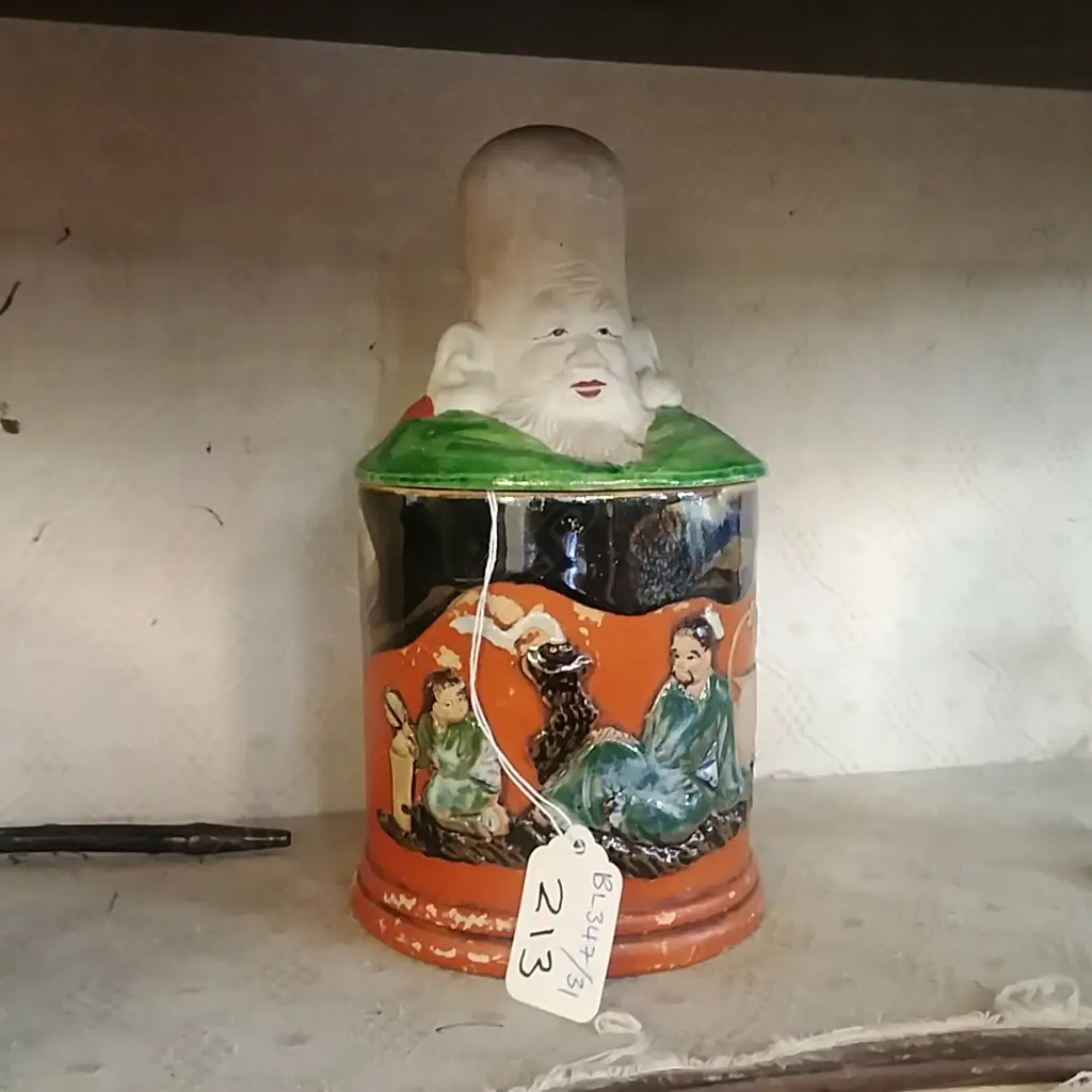 JAPANESE MEIJI SUMIDA GAWA TOBACCO JAR  Image 1++