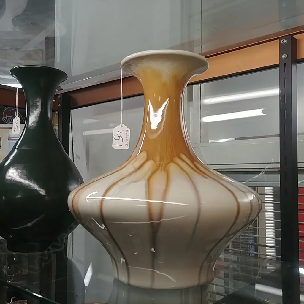 CHINESE DRIP GLAZE SQUAT VASE Image 1++