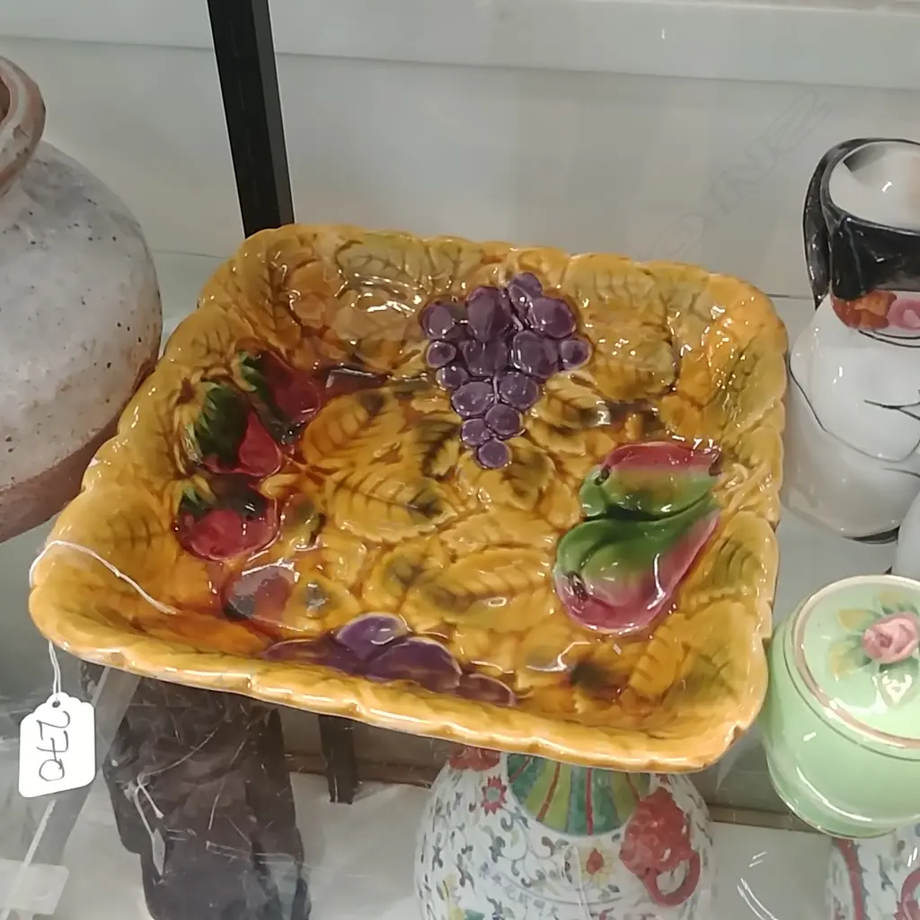 SARREGUIMINES  SQUARE FRUIT SALAD BOWL - REPAIRED Image 1++