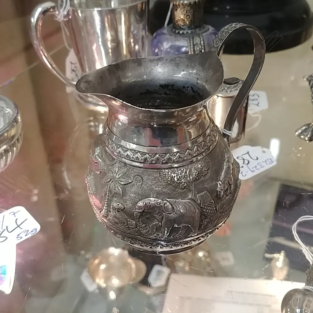 ANTIQUE INDIAN SILVER CREAM JUG Image 1++