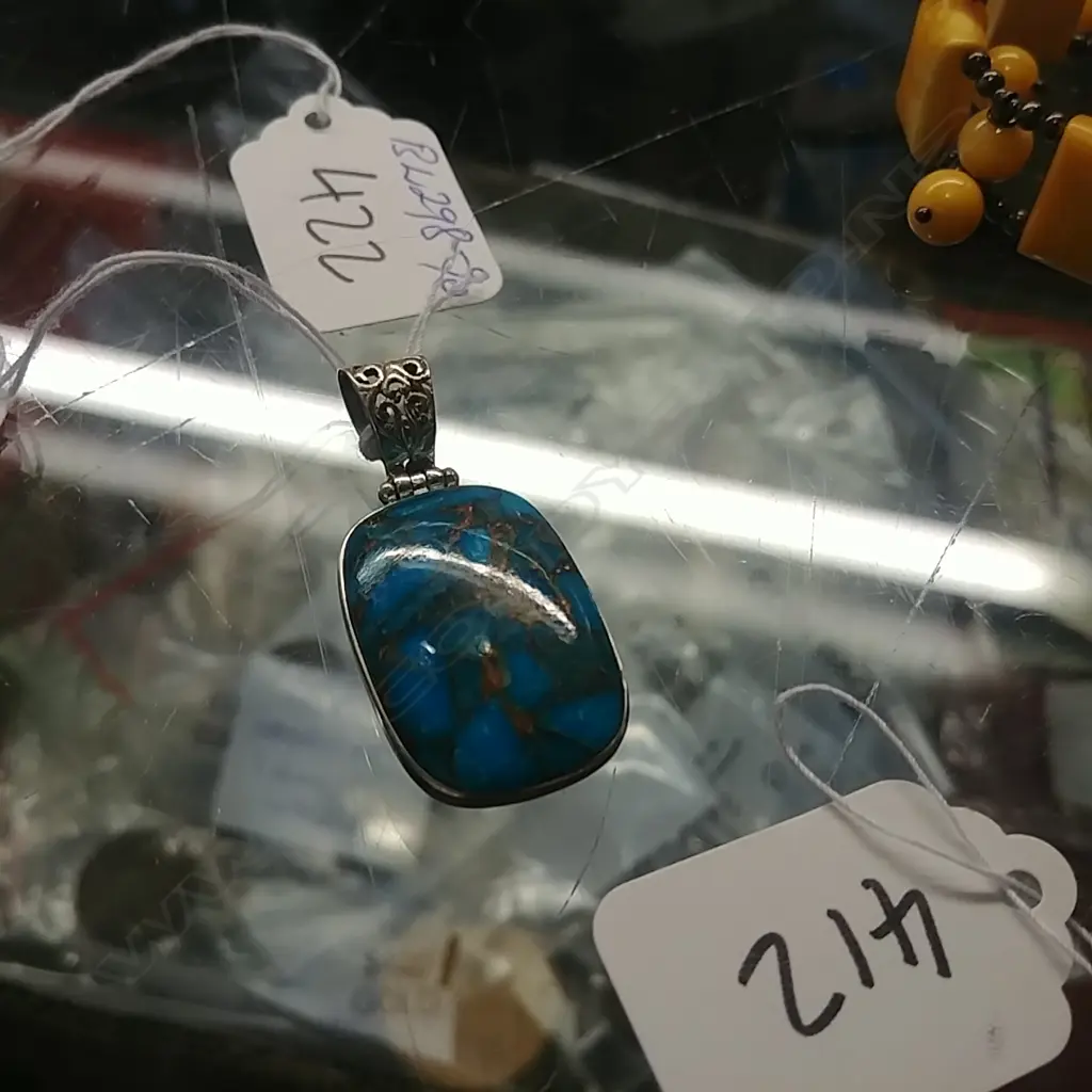 TURQUOISE & SILVER PENDANT Image 1++