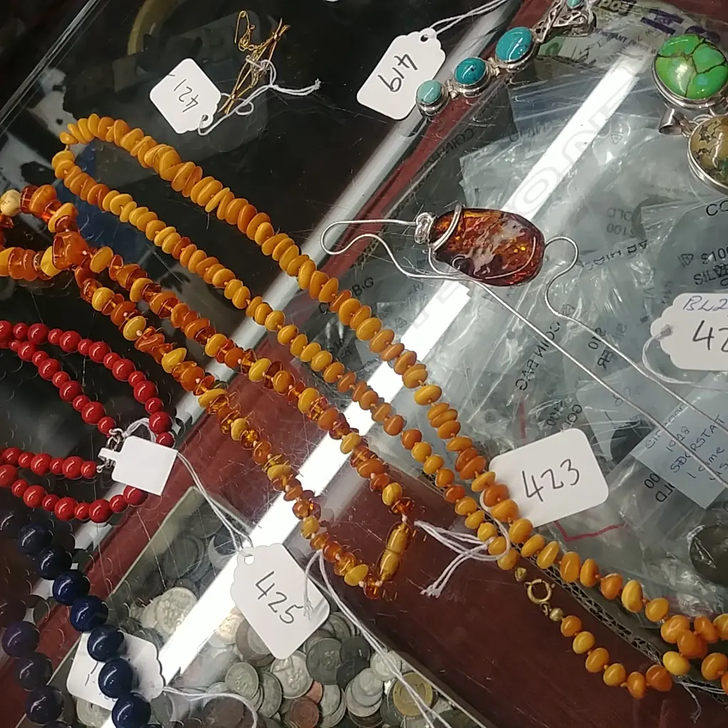 AMBER NECKLACE SMALL BEADS Image 1++