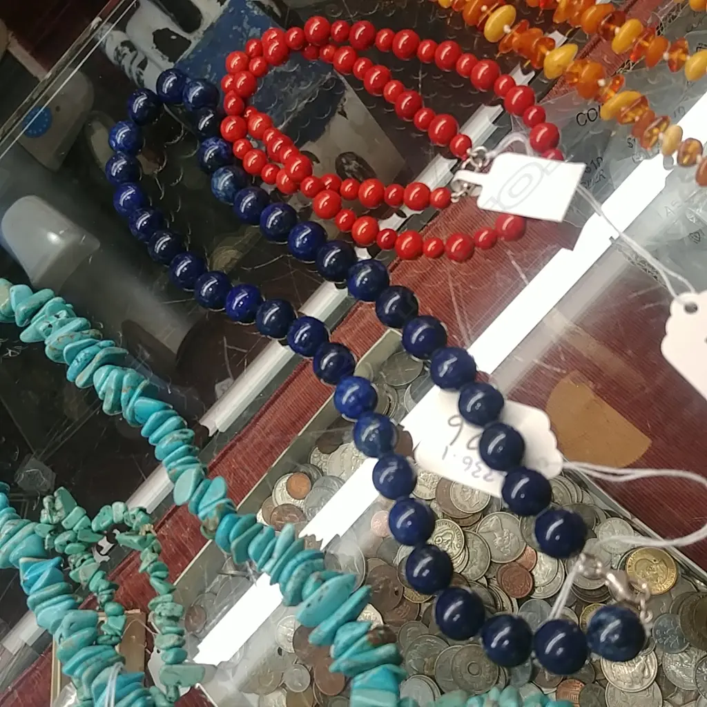 LAPIS LAZULI NECKLACE WITH SILVER CLASP Image 1++