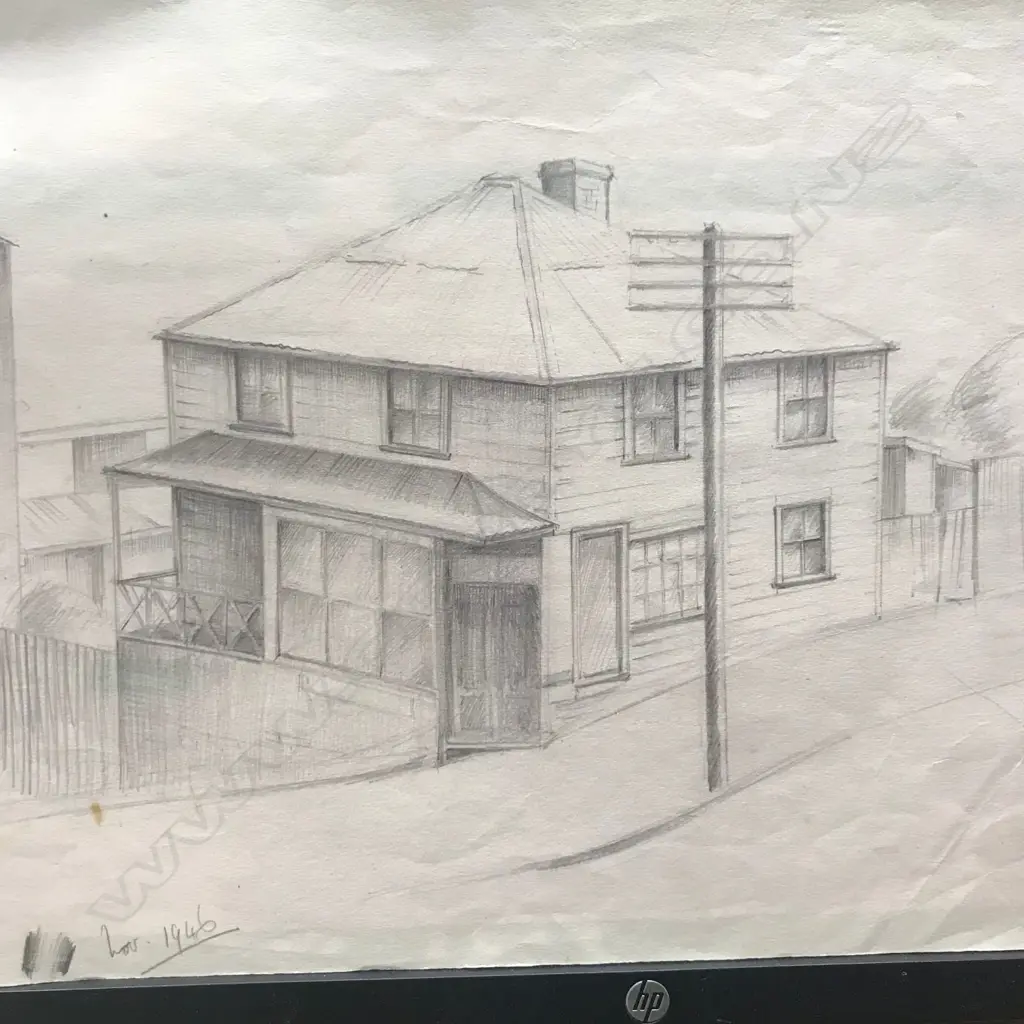 ELLEN KNIGHT (nee McGowan) [ELAM SCHOOL] COLLECTION PENCIL SKETCHES Image 1++