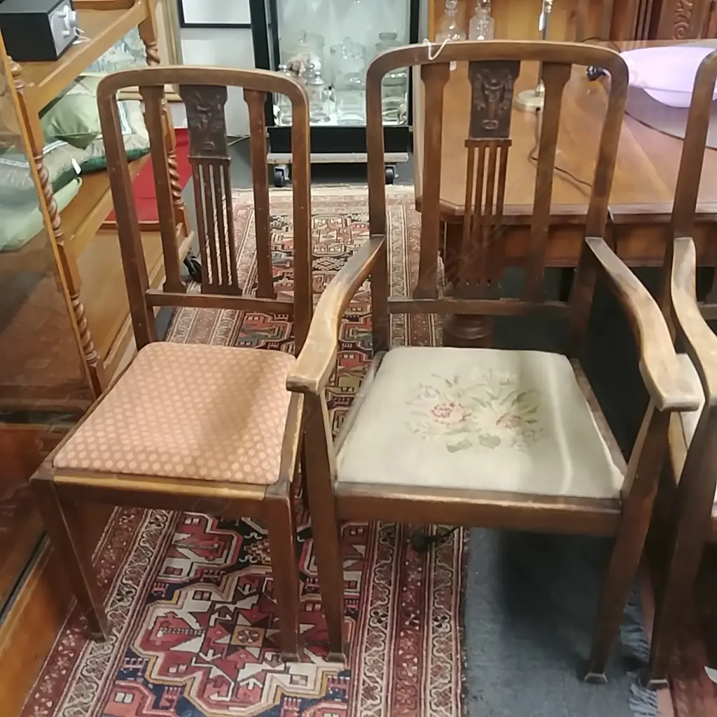 6 1920S DINING CHAIRS Image 1++
