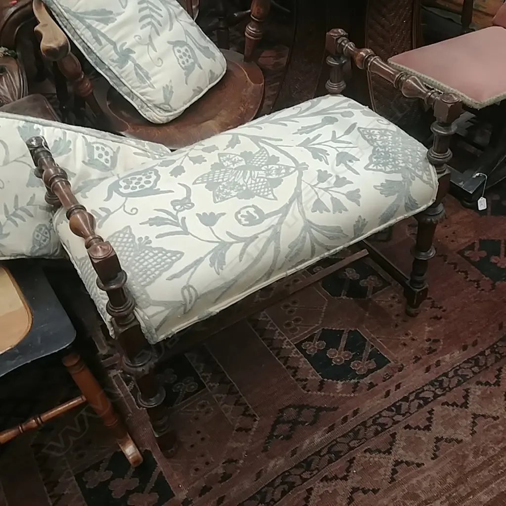 AMERICAN MAHOGANY FRAMED STOOL Image 1++