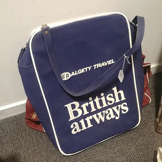 VINTAGE DALGETY TRAVEL BRITISH AIRWAYS CANVAS CARRY ON BAG