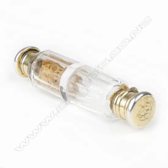 A Victorian double ended scent bottle