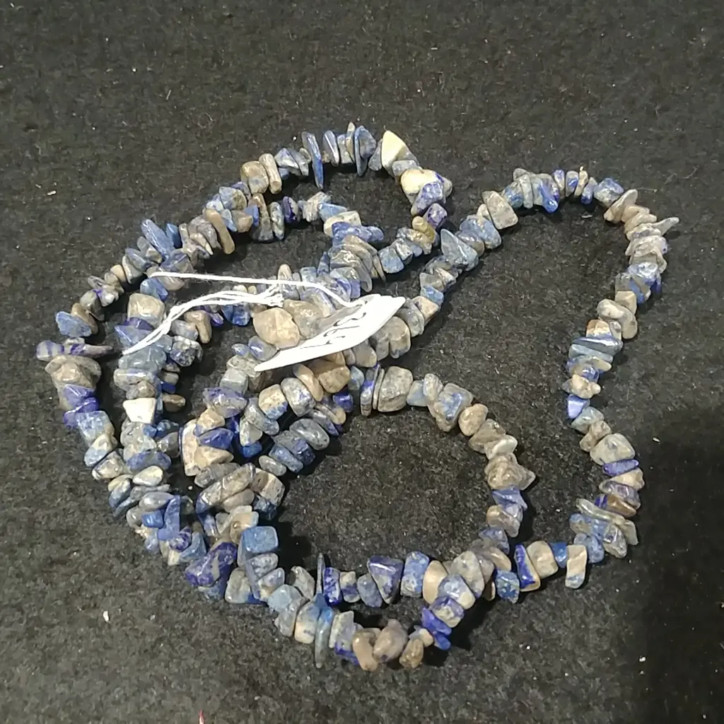 LAPIS LAZULI BEAD LONG NECKLACE   Image 1++
