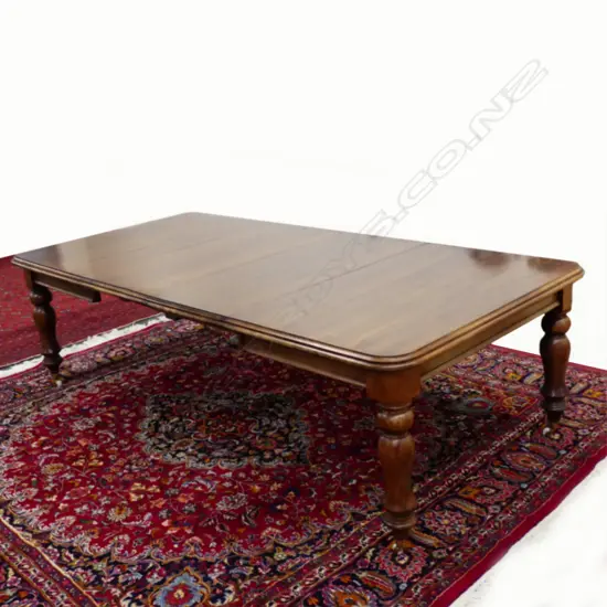 A mahogany banqueting table