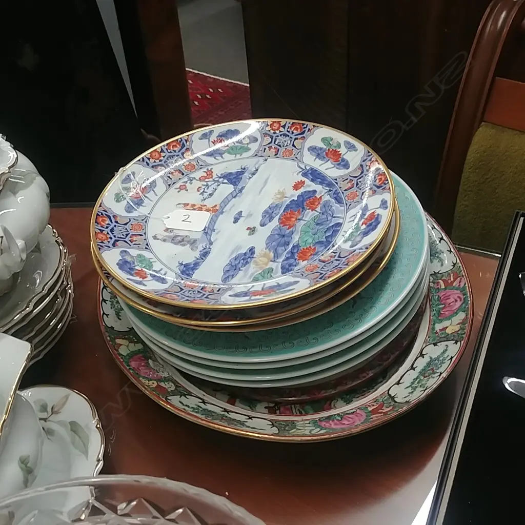 STACK OF CHINESE PLATES INC. MEAT DISH Image 1++