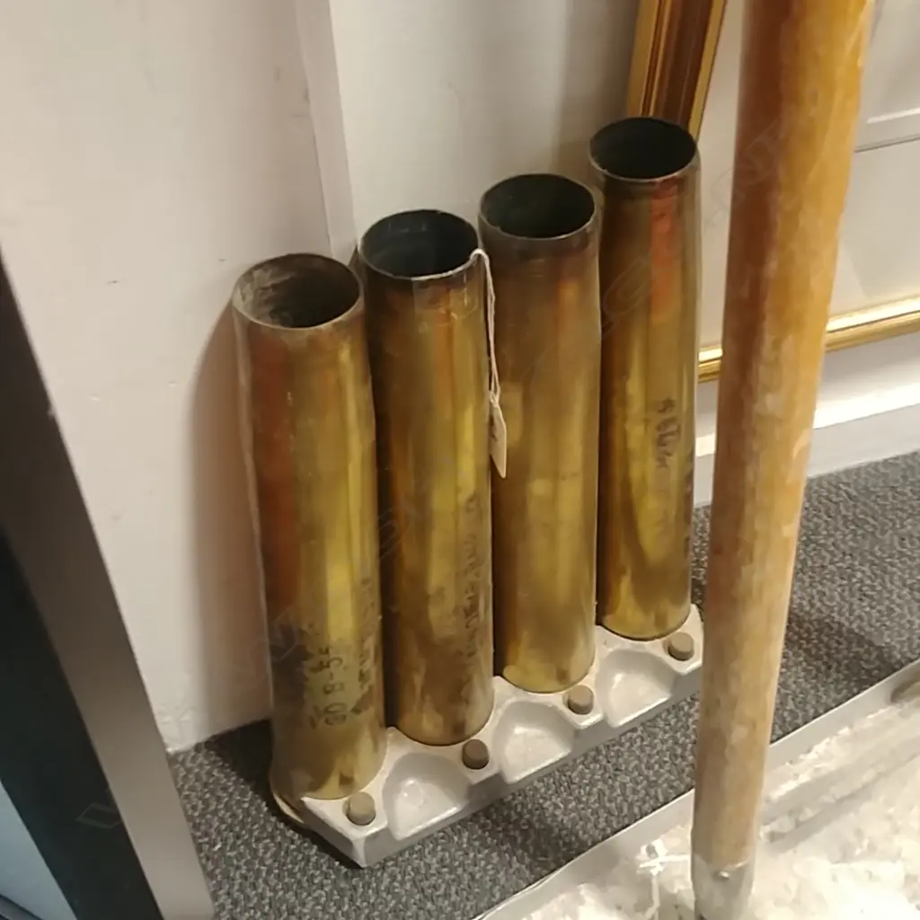 4 BRASS SHELL CASES Image 1++