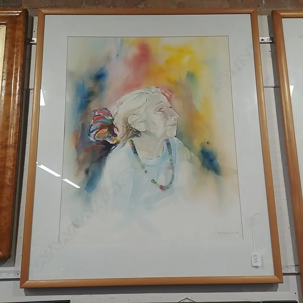 PORTRAIT OF BETTY CURNOW - W/C UNKNOWN ARTIST (INFO VERSO) Image 1++