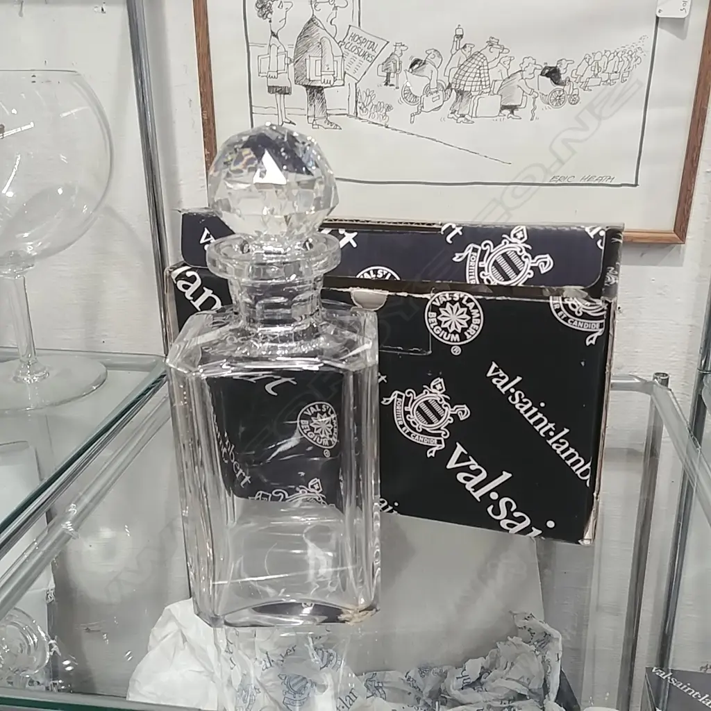 BOXED VAL ST. LAMBERT DECANTER Image 1++