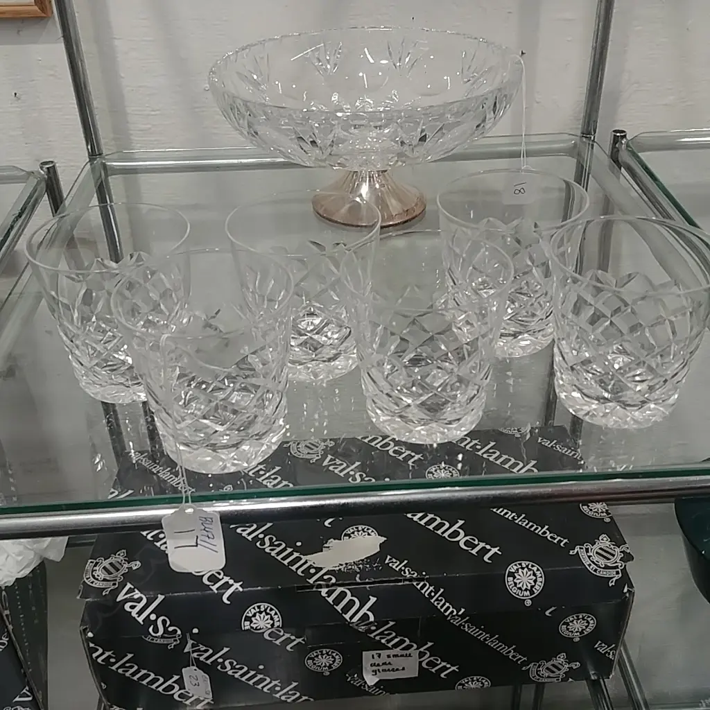 6 CRYSTAL TUMBLERS Image 1++