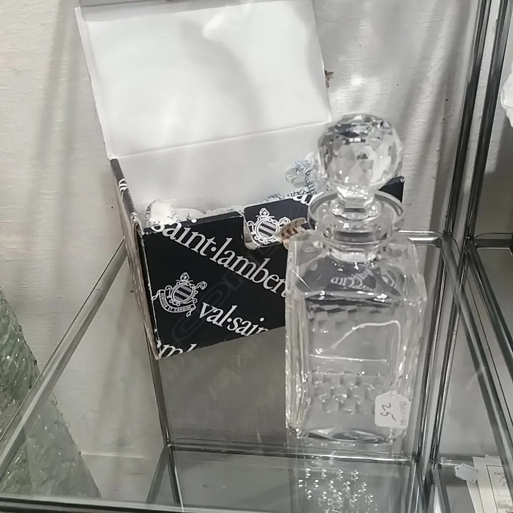 BOXED VAL ST. LAMBERT DECANTER Image 1++