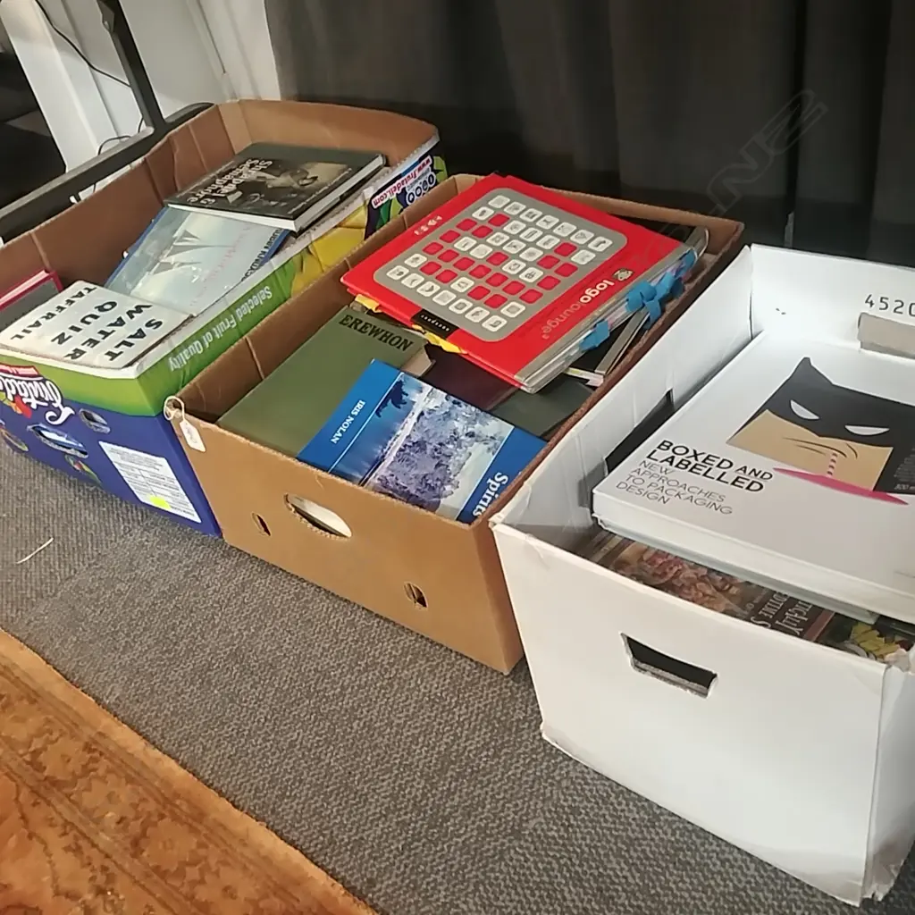 3 BOXES OF BOOKS Image 1++