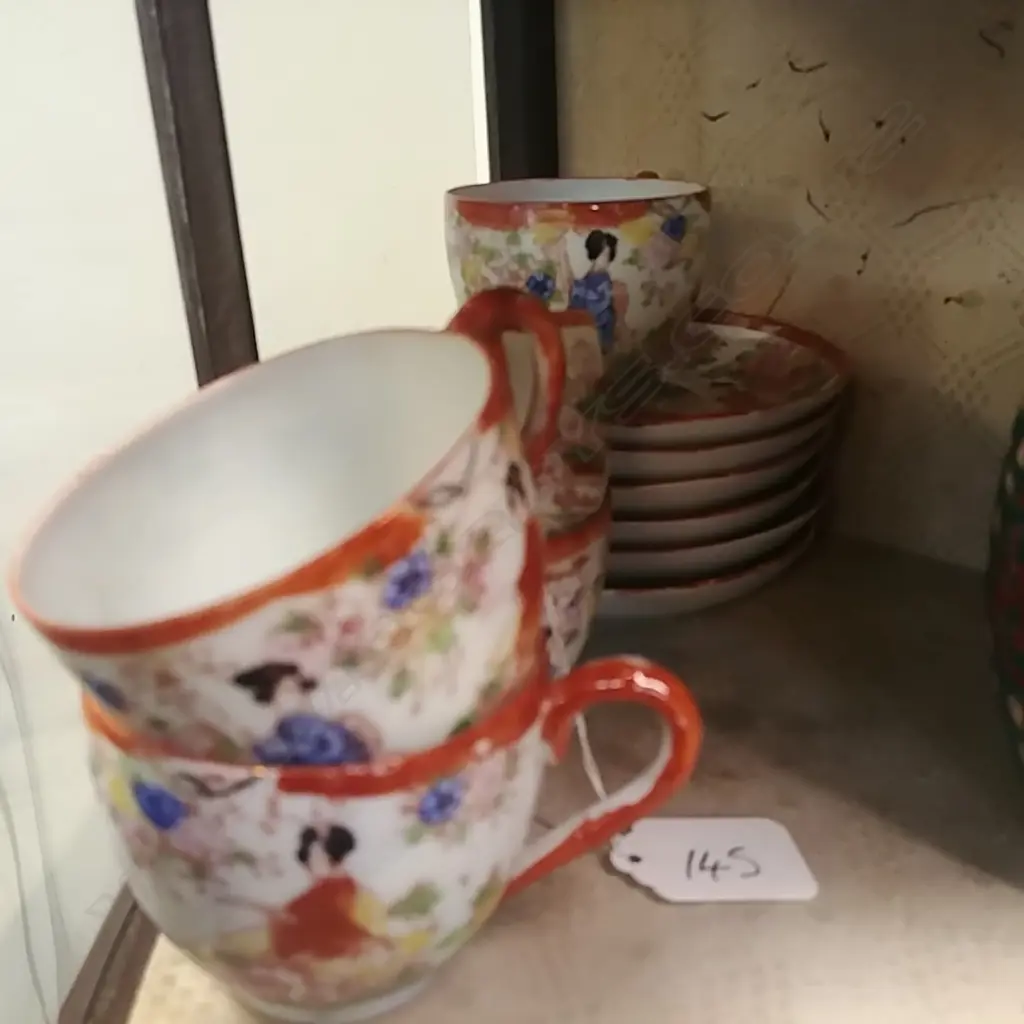 ORIENTAL STYLE CUP & SAUCERS  Image 1++