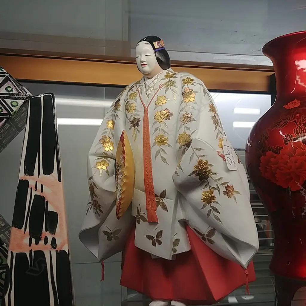 JAPANESE FIGURE OF OPERA PERFORMER WEARING MASK Image 1++
