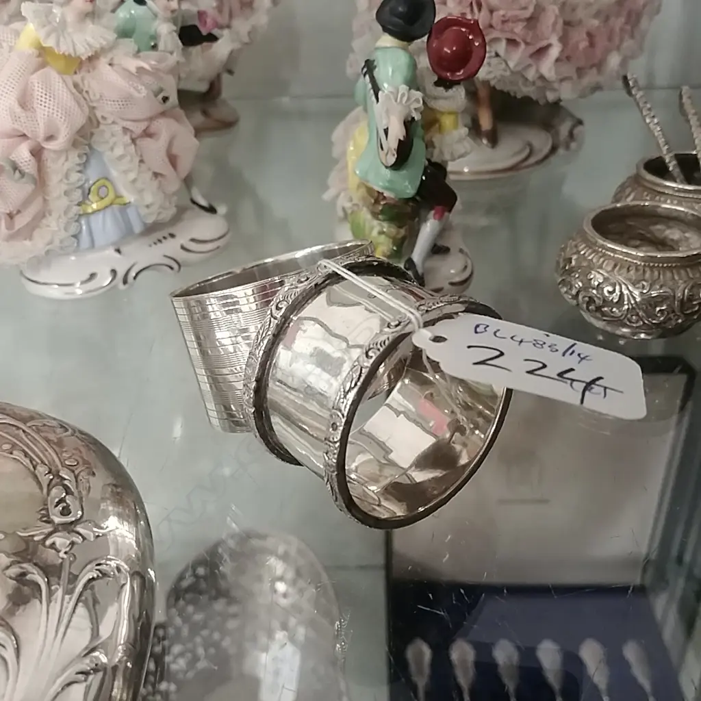 2 STG SILVER NAPKIN RINGS Image 1++