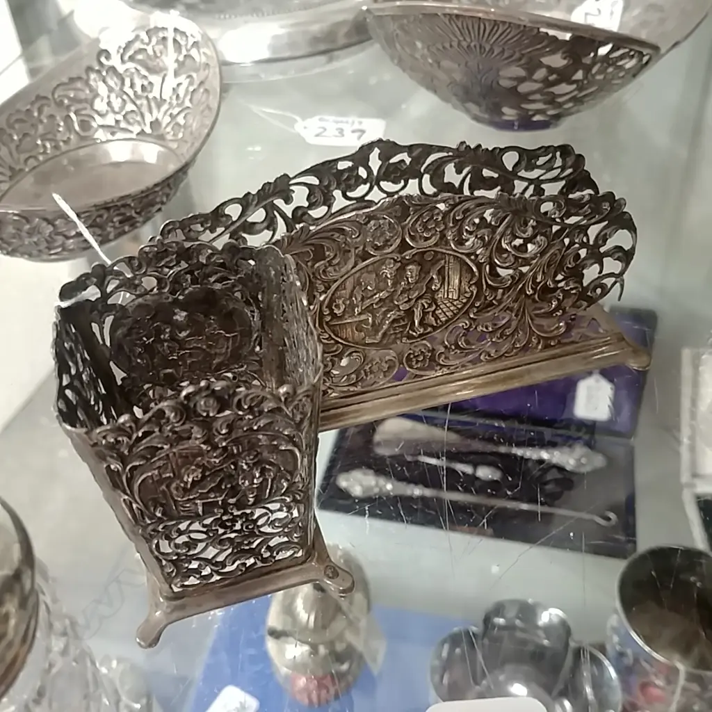 2 DUTCH SILVER SERVETTE HOLDERS Image 1++