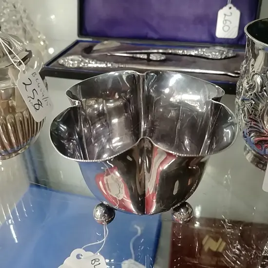 SILVER BOWL FLUTED