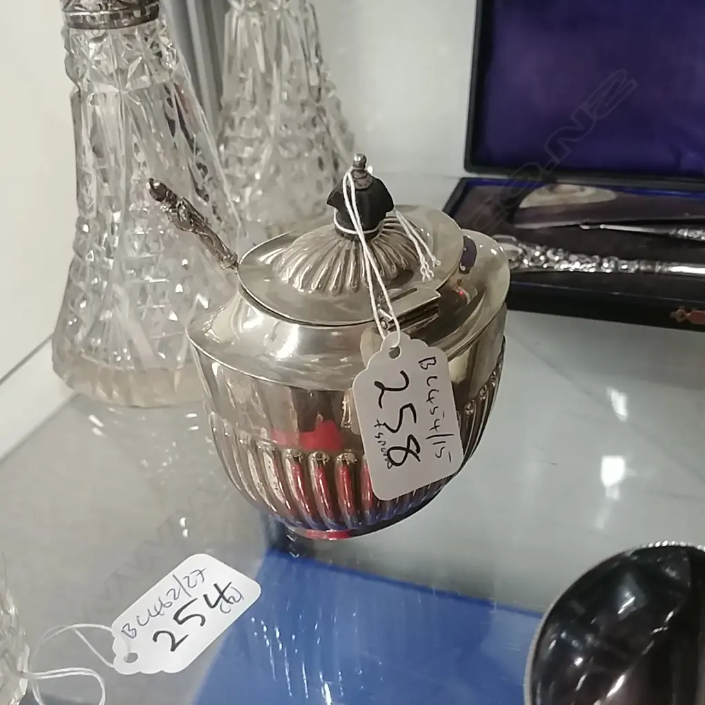 BIRKS STG SILVER SUGAR BOWL+APOSTLE SPOON Image 1++