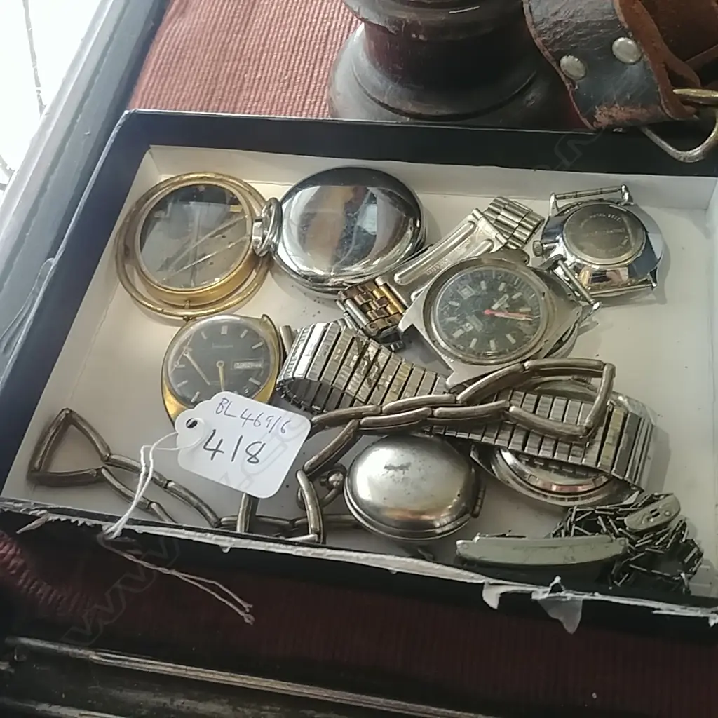 BX ASST VINTAGE WATCHES + MOURNING BROOCH, AF Image 1++
