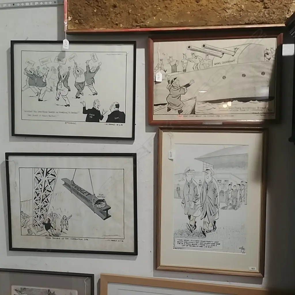 4 FRAMED CARTOONS Image 1++