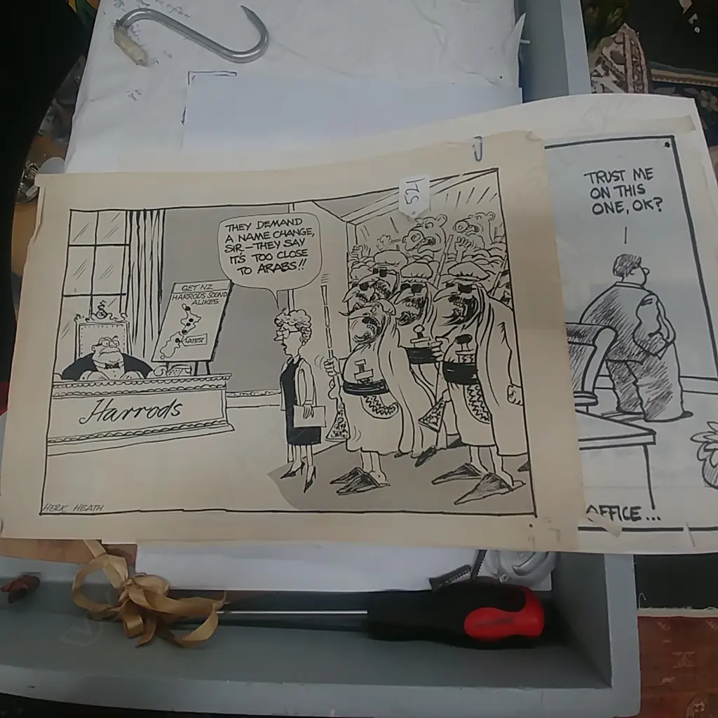 4 VINTAGE NZ CARTOONS; MAINLY POLICE Image 1++