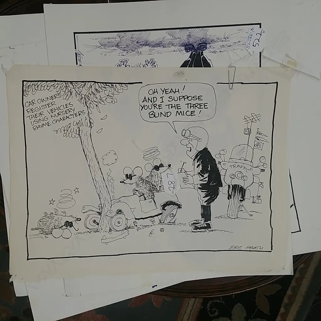 4 VINTAGE NZ CARTOONS; MAINLY POLICE Image 1++