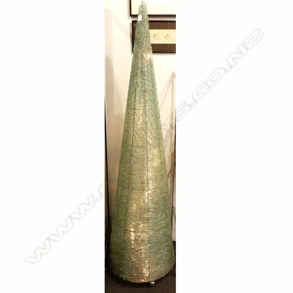 IMPRESSIVE LG GLASS CONICAL STANDING LIGHT, HEIGHT 2010MM Image 1++
