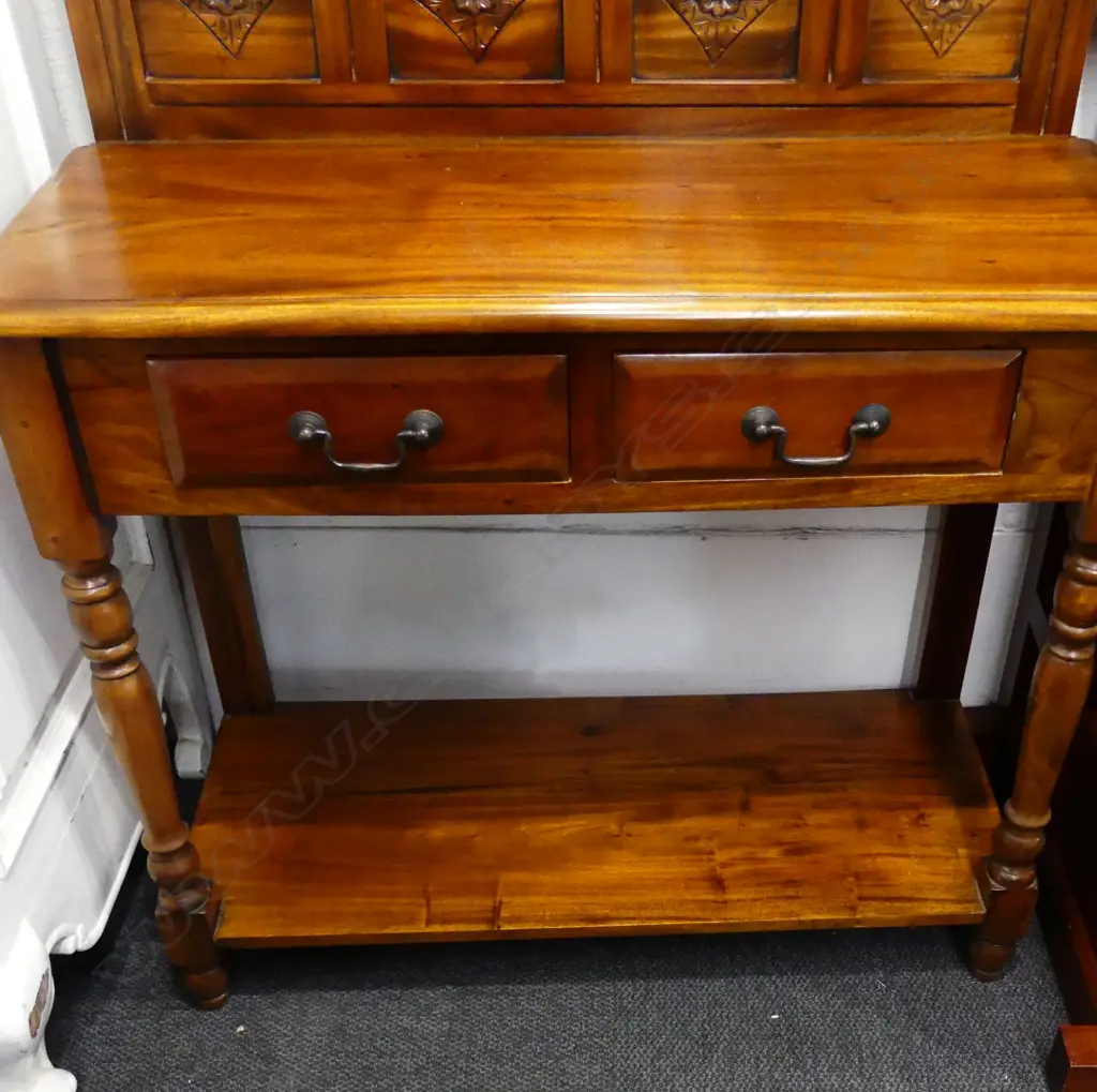 EDWARDIAN-STYLE CARVED HALL STAND, 870 X 420 X 2200MM Image 1++