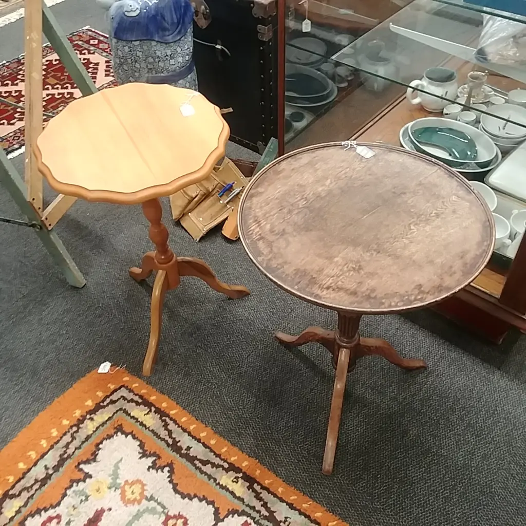 2 SMALL WINE TABLES  Image 1++