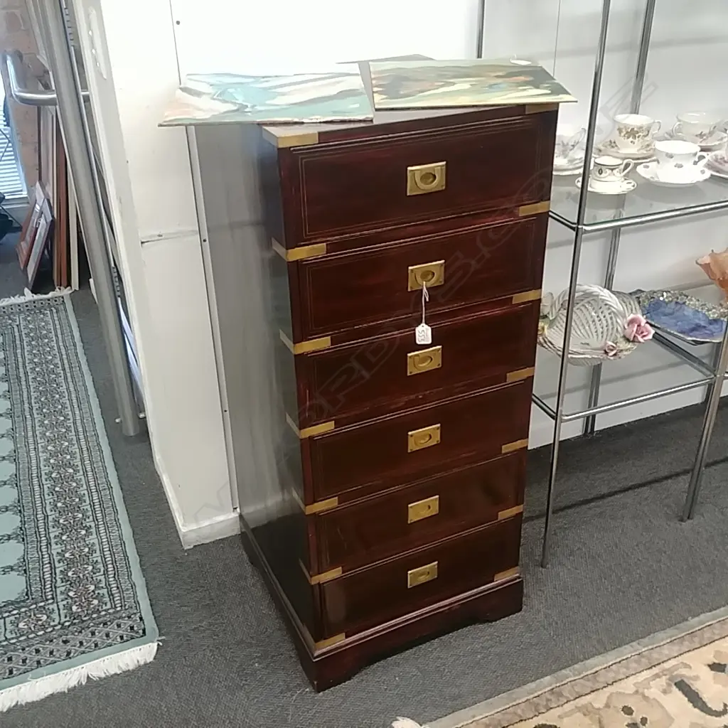 CAMPAIGN STYLE CHEST OF DRAWERS Image 1++