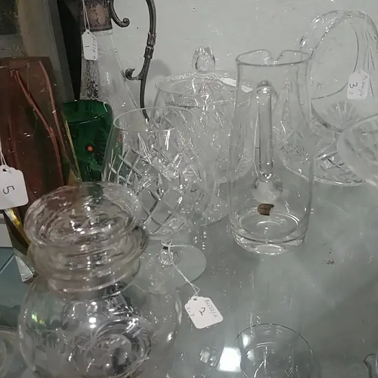 2 BRANDY BALLOONS & 3 PCS CRYSTAL