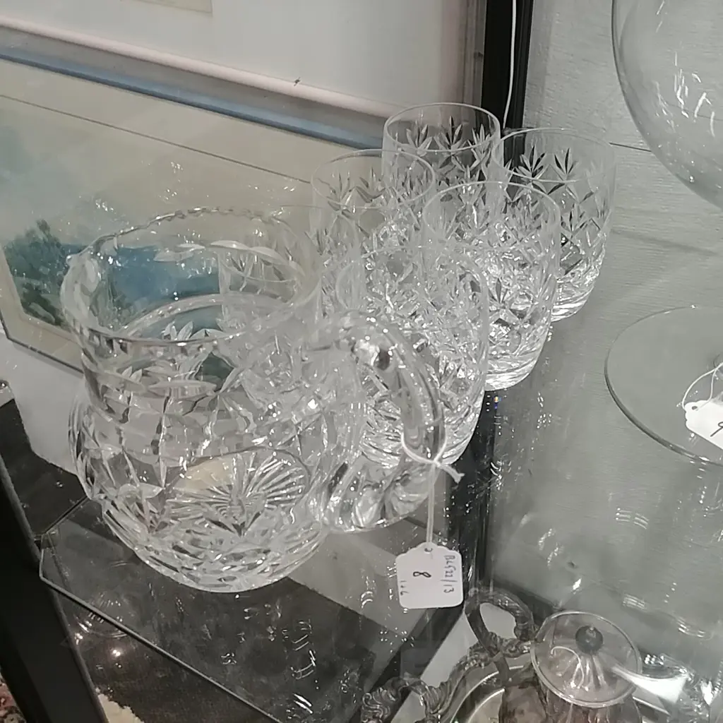 WEBB CORBET JUG & 6 GLASSES Image 1++